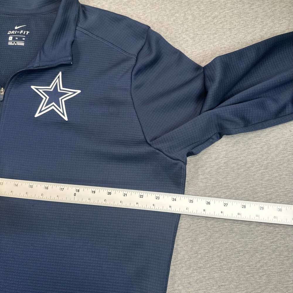 Nike Dri-FIT Dallas Cowboys Mens XL Quarter Zip Pullover Navy Blue NFL Training - Picture 4 of 8